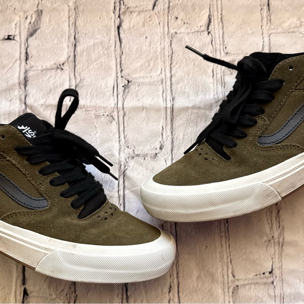 Vans Olive and Black Sneakers